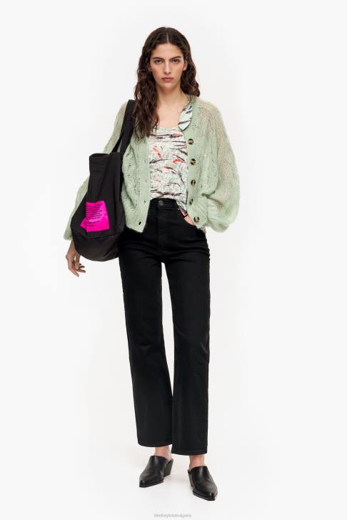 Bimba Y Lola тениска с принт на пеперудени крила мента облекло 28R6R304