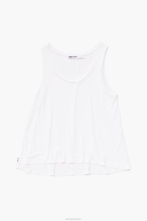 Bimba Y Lola тениска с а-силует бяло облекло 28R6R316