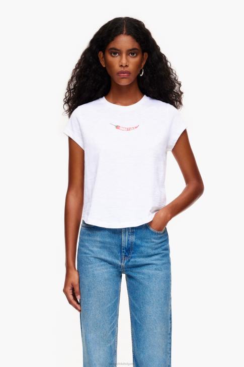 Bimba Y Lola тениска Guindilla бяло облекло 28R6R246