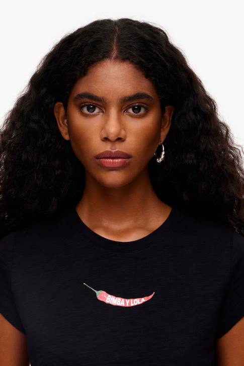 Bimba Y Lola тениска Guindilla черен облекло 28R6R247