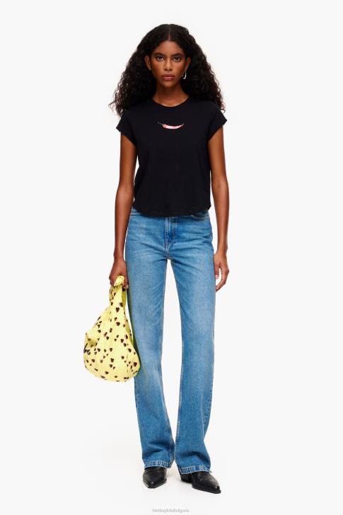 Bimba Y Lola тениска Guindilla черен облекло 28R6R247