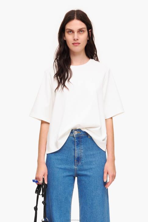 Bimba Y Lola ponte di roma къса тениска слонова кост облекло 28R6R257