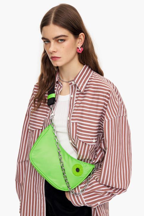 Bimba Y Lola найлонова лунна чанта неоново зелено аксесоари 28R6R100