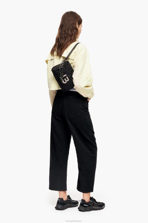 Bimba Y Lola найлонова чанта за кръст с капак черен аксесоари 28R6R108