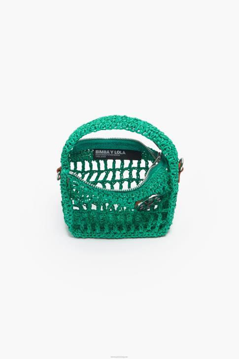 Bimba Y Lola чанта за скитник от рафия зелено аксесоари 28R6R10