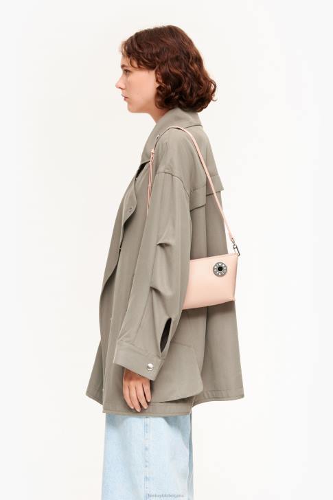 Bimba Y Lola кожена трапецовидна чанта през рамо бледо розово аксесоари 28R6R11