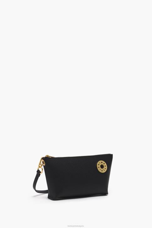 Bimba Y Lola кожена трапецовидна чанта през рамо черен аксесоари 28R6R12