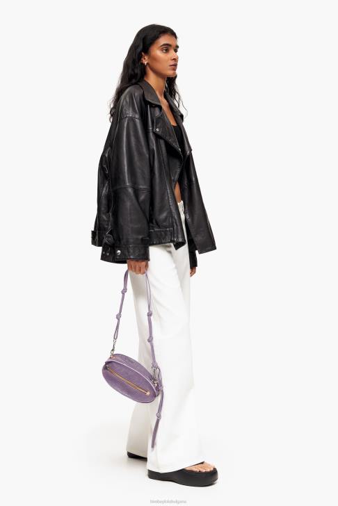 Bimba Y Lola кожена чанта пелота люляк аксесоари 28R6R137