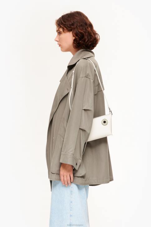 Bimba Y Lola кожена трапецовидна чанта през рамо почти бял аксесоари 28R6R13