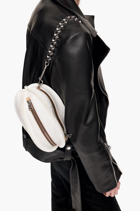 Bimba Y Lola кожена чанта пелота бяло аксесоари 28R6R140