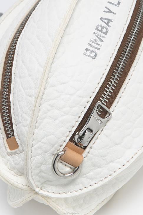 Bimba Y Lola кожена чанта пелота бяло аксесоари 28R6R140