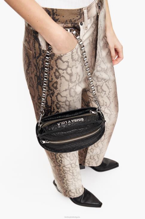 Bimba Y Lola кожена чанта пелота черен аксесоари 28R6R141