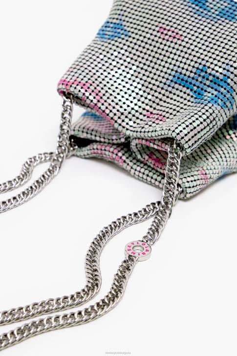 Bimba Y Lola чанта тип кофа с мрежест печат риба аксесоари 28R6R144