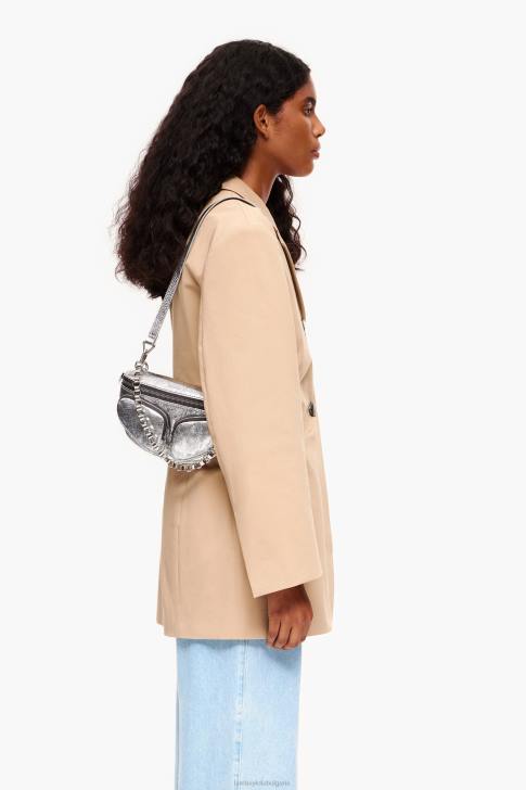 Bimba Y Lola кожена джобна чанта сребро аксесоари 28R6R172