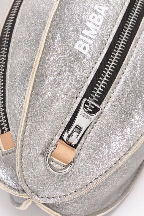 Bimba Y Lola кожена чанта пелота сребро аксесоари 28R6R3