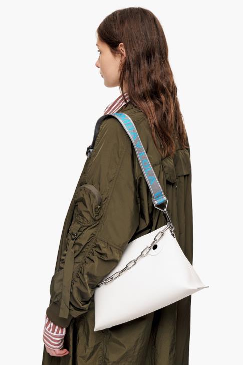 Bimba Y Lola кожена трапецовидна чанта почти бял аксесоари 28R6R44