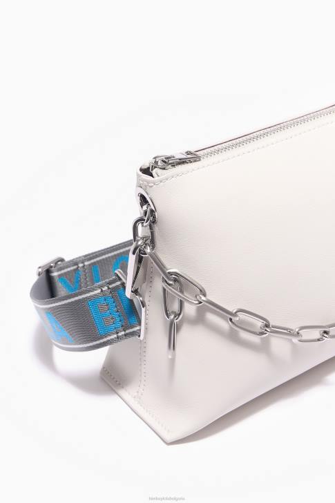 Bimba Y Lola кожена трапецовидна чанта почти бял аксесоари 28R6R44