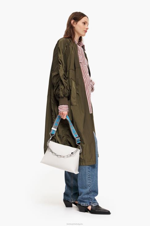 Bimba Y Lola кожена трапецовидна чанта почти бял аксесоари 28R6R44