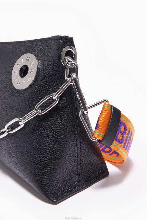 Bimba Y Lola кожена трапецовидна чанта черен аксесоари 28R6R45