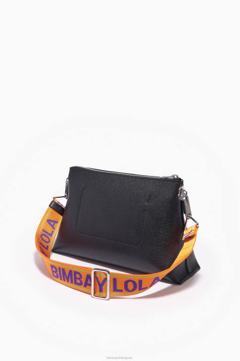 Bimba Y Lola кожена трапецовидна чанта черен аксесоари 28R6R45