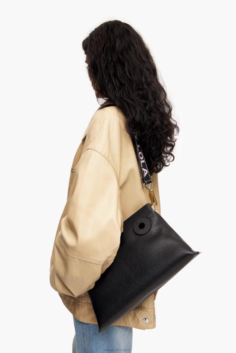 Bimba Y Lola кожена трапецовидна чанта черен аксесоари 28R6R46