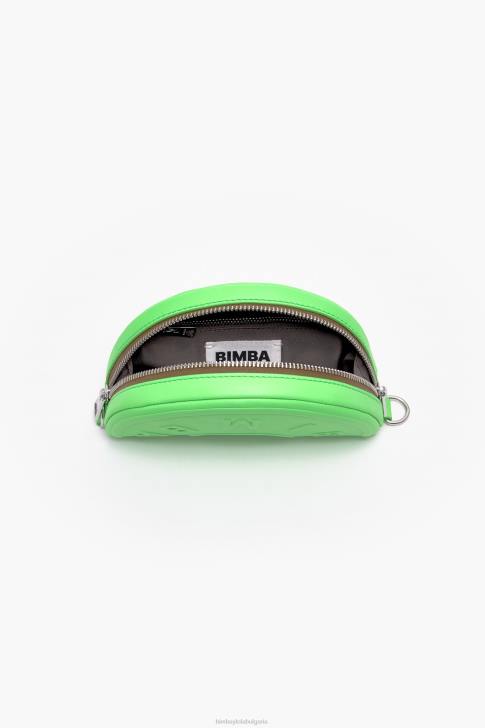 Bimba Y Lola кожена чимо чанта неоново зелено аксесоари 28R6R67