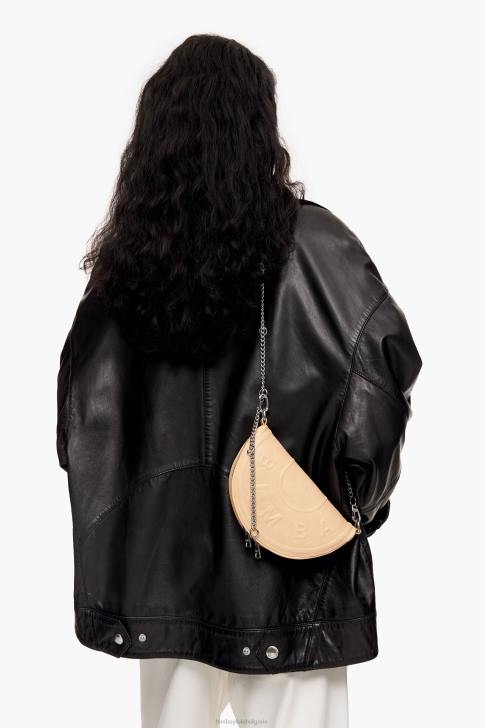 Bimba Y Lola кожена чимо чанта пясък аксесоари 28R6R68