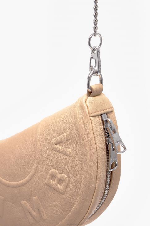 Bimba Y Lola кожена чимо чанта пясък аксесоари 28R6R68