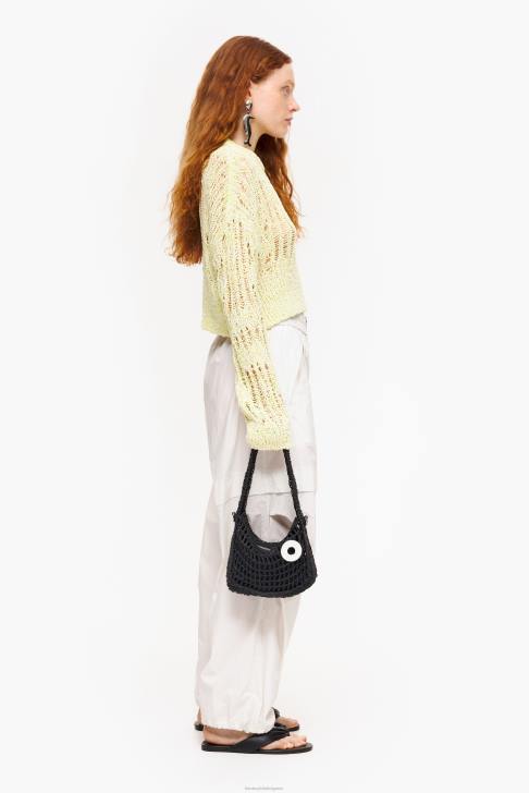 Bimba Y Lola чанта за скитник от рафия черен аксесоари 28R6R6