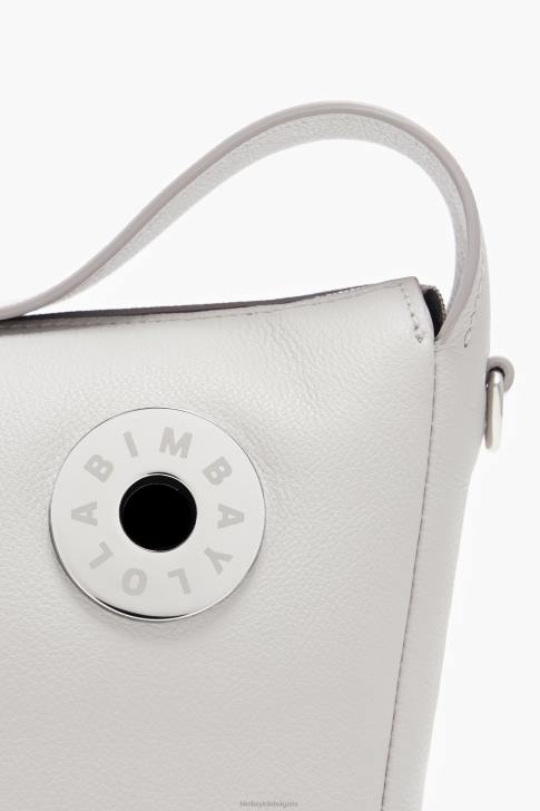 Bimba Y Lola кожена чанта hobo сиво аксесоари 28R6R50