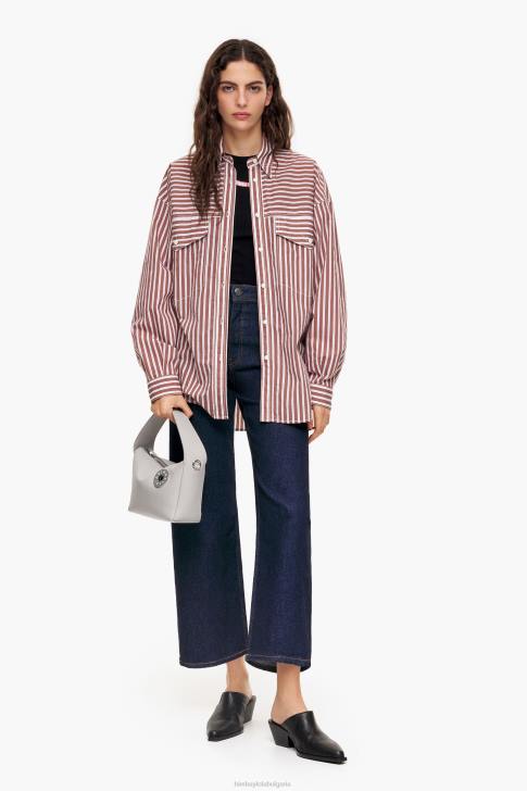 Bimba Y Lola кожена чанта hobo сиво аксесоари 28R6R50