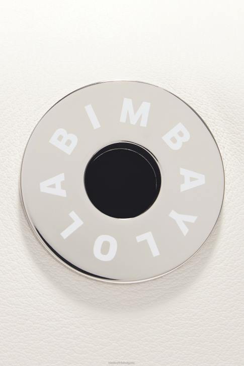 Bimba Y Lola кожена чанта hobo бяло аксесоари 28R6R52