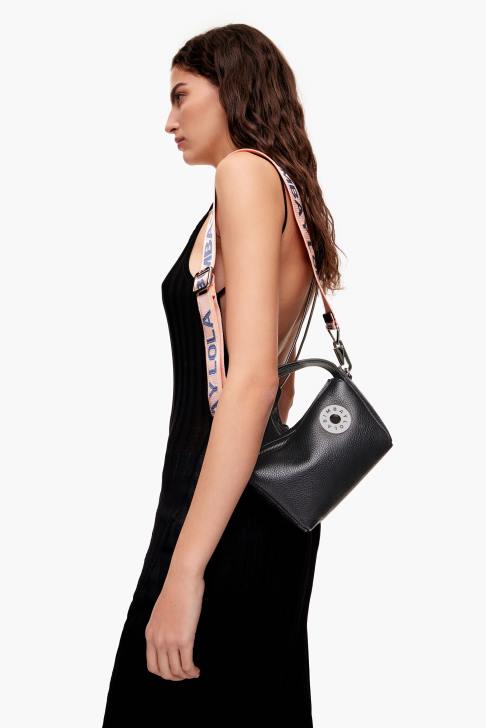 Bimba Y Lola кожена чанта hobo черен аксесоари 28R6R54