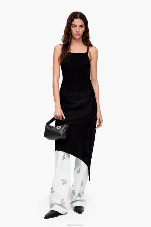 Bimba Y Lola кожена чанта hobo черен аксесоари 28R6R54