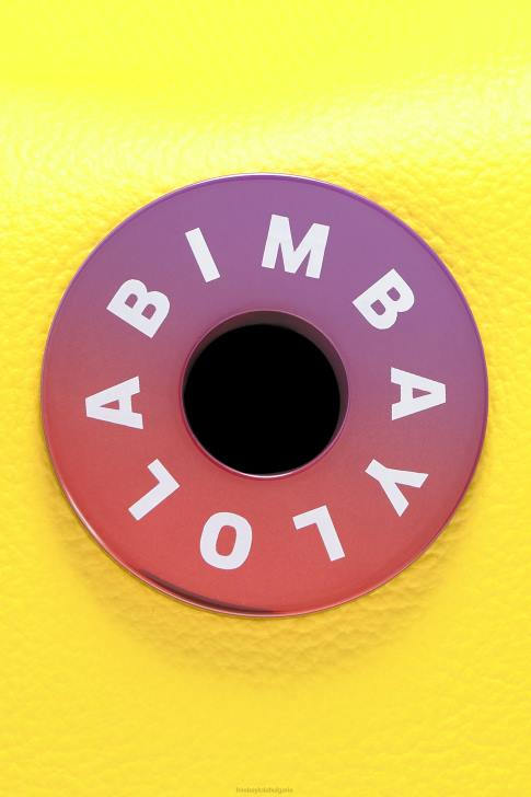 Bimba Y Lola кожена чанта hobo жълто аксесоари 28R6R57