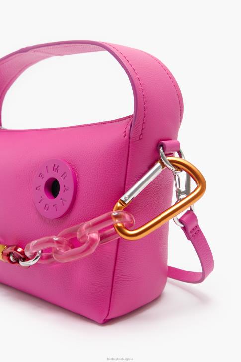 Bimba Y Lola кожена чанта hobo фуксия аксесоари 28R6R58