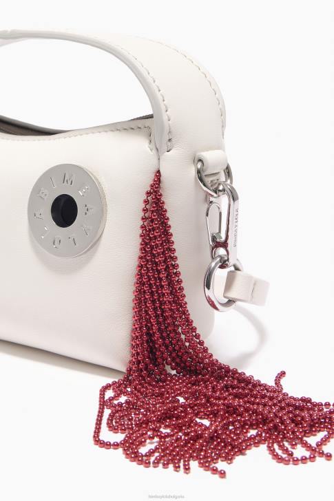 Bimba Y Lola кожена чанта hobo почти бял аксесоари 28R6R61