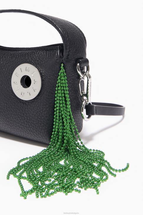 Bimba Y Lola кожена чанта hobo черен аксесоари 28R6R62