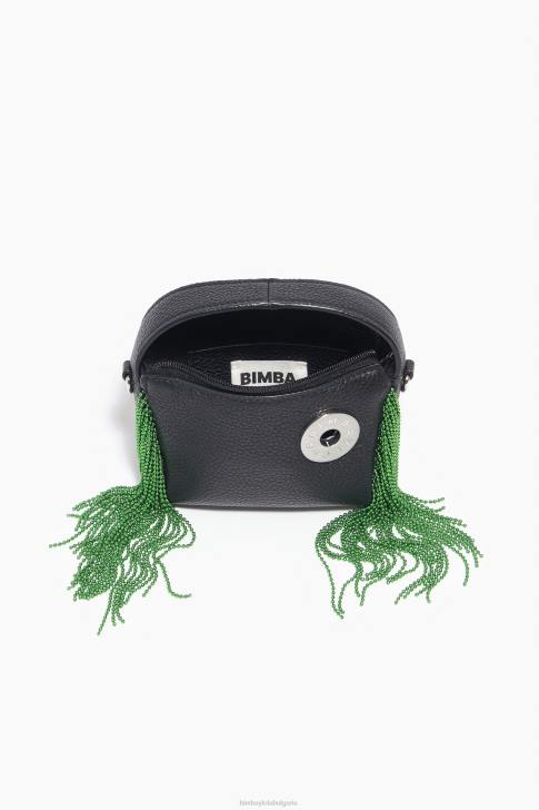 Bimba Y Lola кожена чанта hobo черен аксесоари 28R6R62