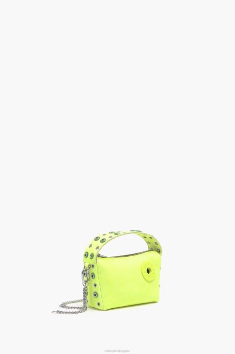 Bimba Y Lola кожена чанта hobo жълто аксесоари 28R6R64