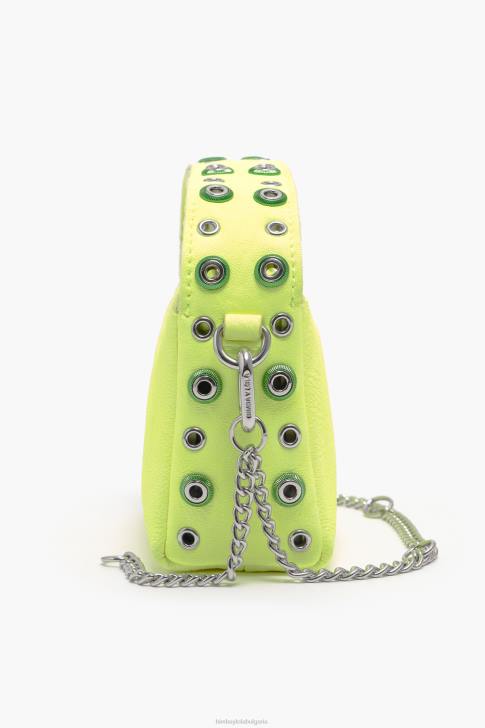 Bimba Y Lola кожена чанта hobo жълто аксесоари 28R6R64