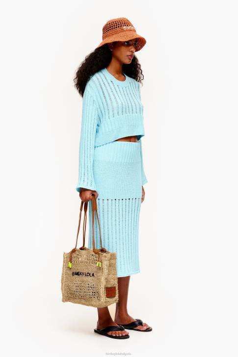 Bimba Y Lola голяма чанта от рафия естествено аксесоари 28R6R114