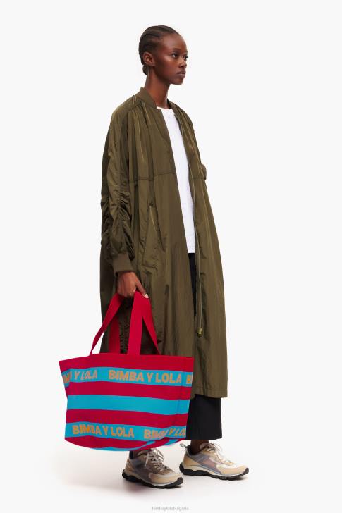 Bimba Y Lola плетена пазарска чанта червен аксесоари 28R6R126