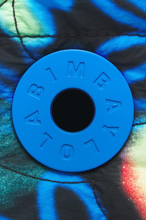 Bimba Y Lola найлонова чанта за пазаруване с графити цветя син аксесоари 28R6R132