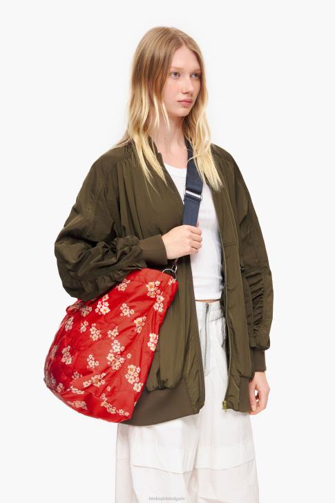 Bimba Y Lola акрилна найлонова чанта за пазаруване с цветя червен аксесоари 28R6R133