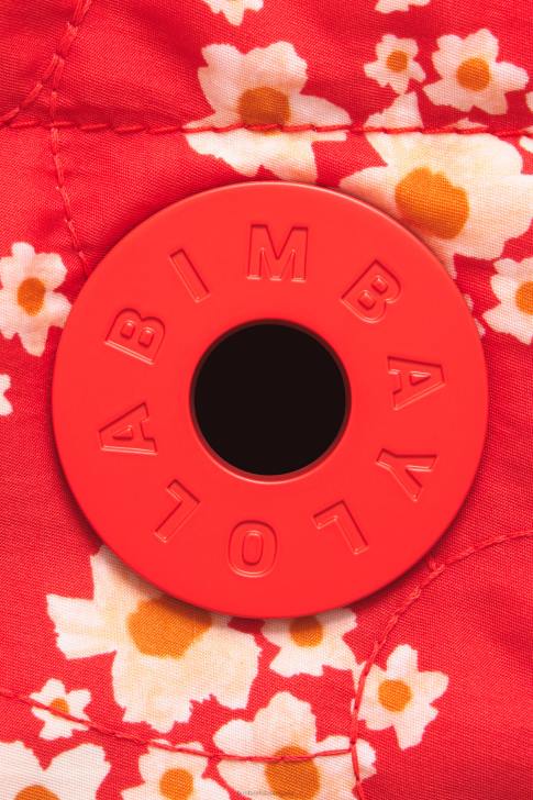 Bimba Y Lola акрилна найлонова чанта за пазаруване с цветя червен аксесоари 28R6R133