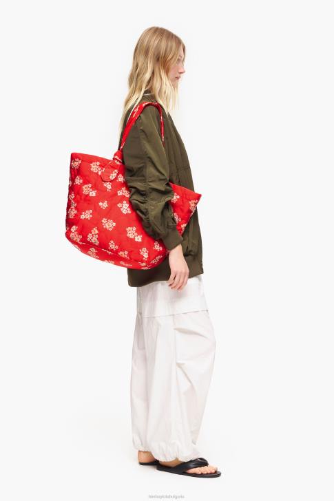 Bimba Y Lola акрилна найлонова чанта за пазаруване с цветя червен аксесоари 28R6R133