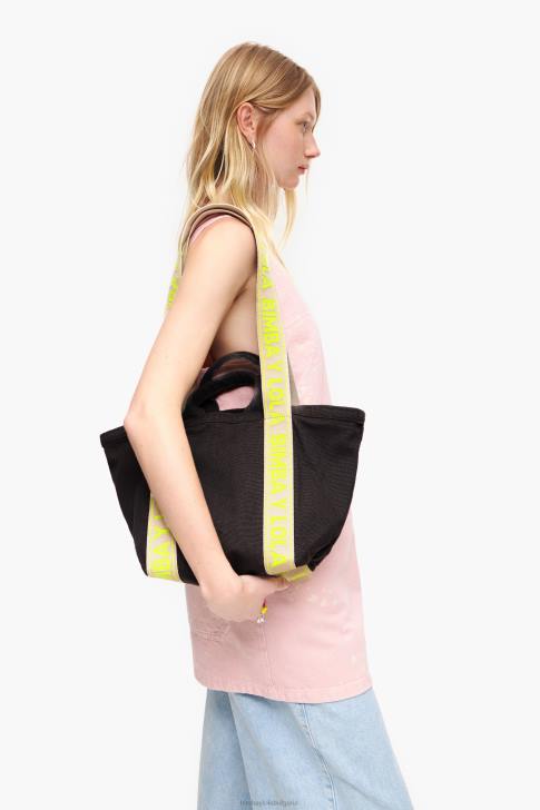 Bimba Y Lola платнена пазарска чанта антрацит аксесоари 28R6R87