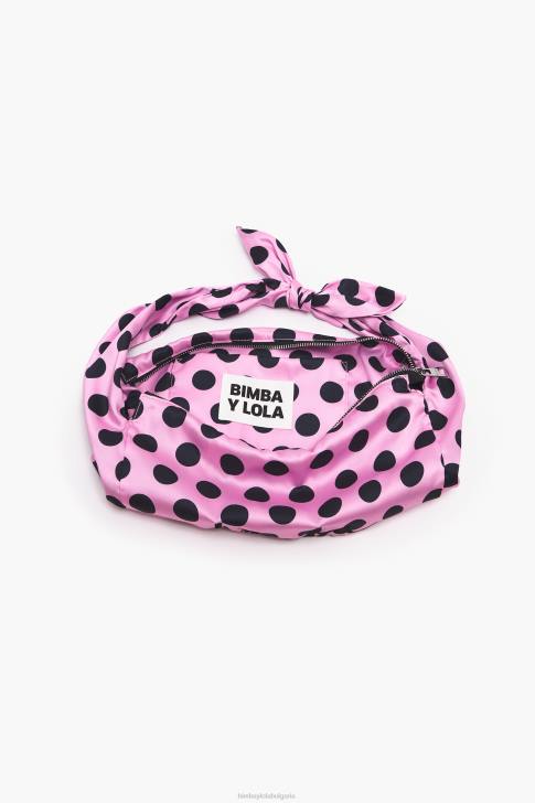 Bimba Y Lola dotnylon bucket bag розово аксесоари 28R6R118