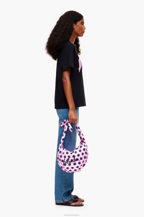 Bimba Y Lola dotnylon bucket bag розово аксесоари 28R6R118